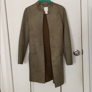 Faux suede coat